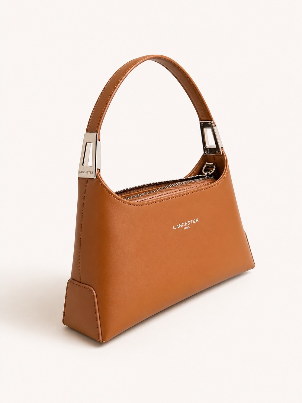 Lancaster Paris Tan Shoulder Bag with Top Handle